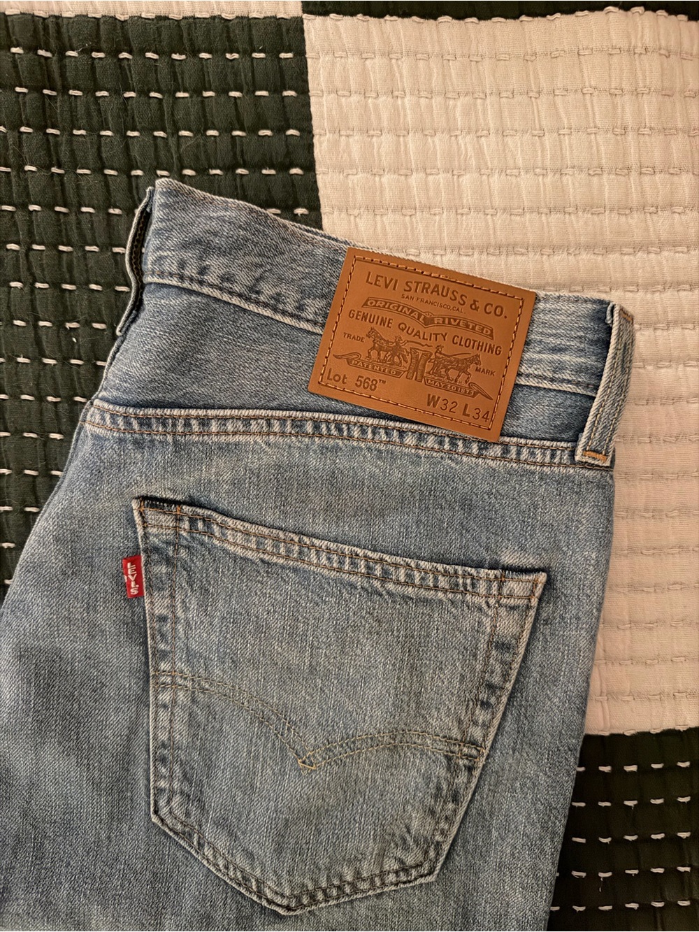 Levi's Men's 568 Light Blue Denim Jeans